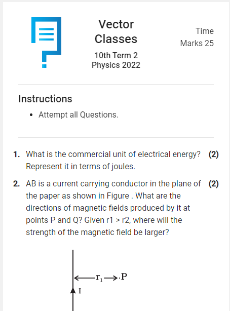 10th Term 2 Physics 2022